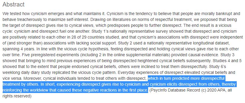 cynicism in the office