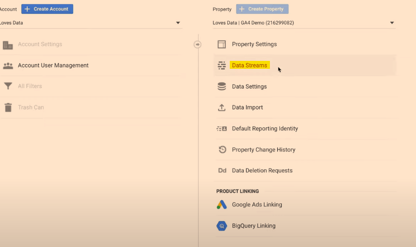 Google analytics 4 admin