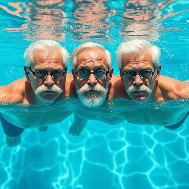Carl Jung synchronise swimmers